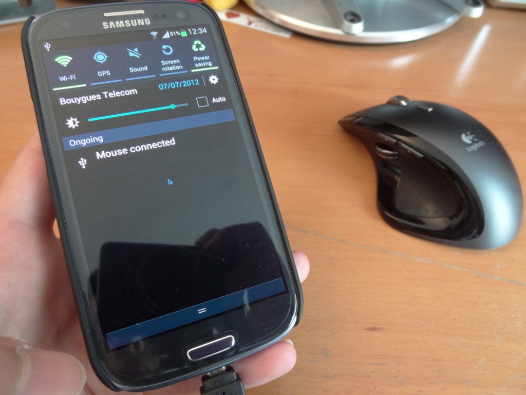 SGS3 USB OTG Mouse Connected Totally Dubbed