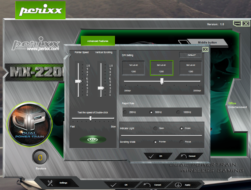 Perixx MX-2200 - Software