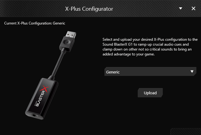 Creative Sound BlasterX G1 review - Software